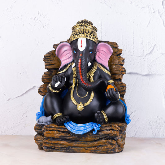 Elegant Black Ganesha Statue – Symbol of Prosperity and Success for Home and Office