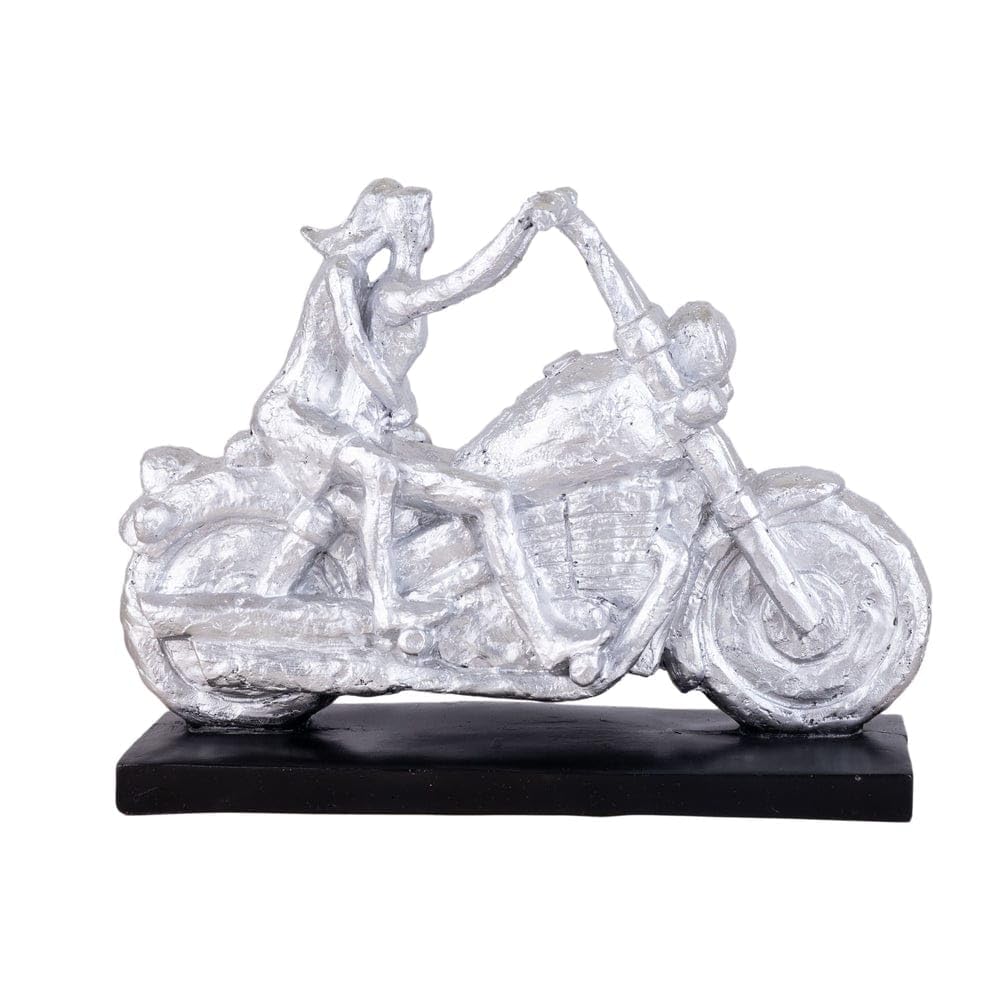 Romantic Couple on Motorcycle Statue – Perfect for Home and Office Decor