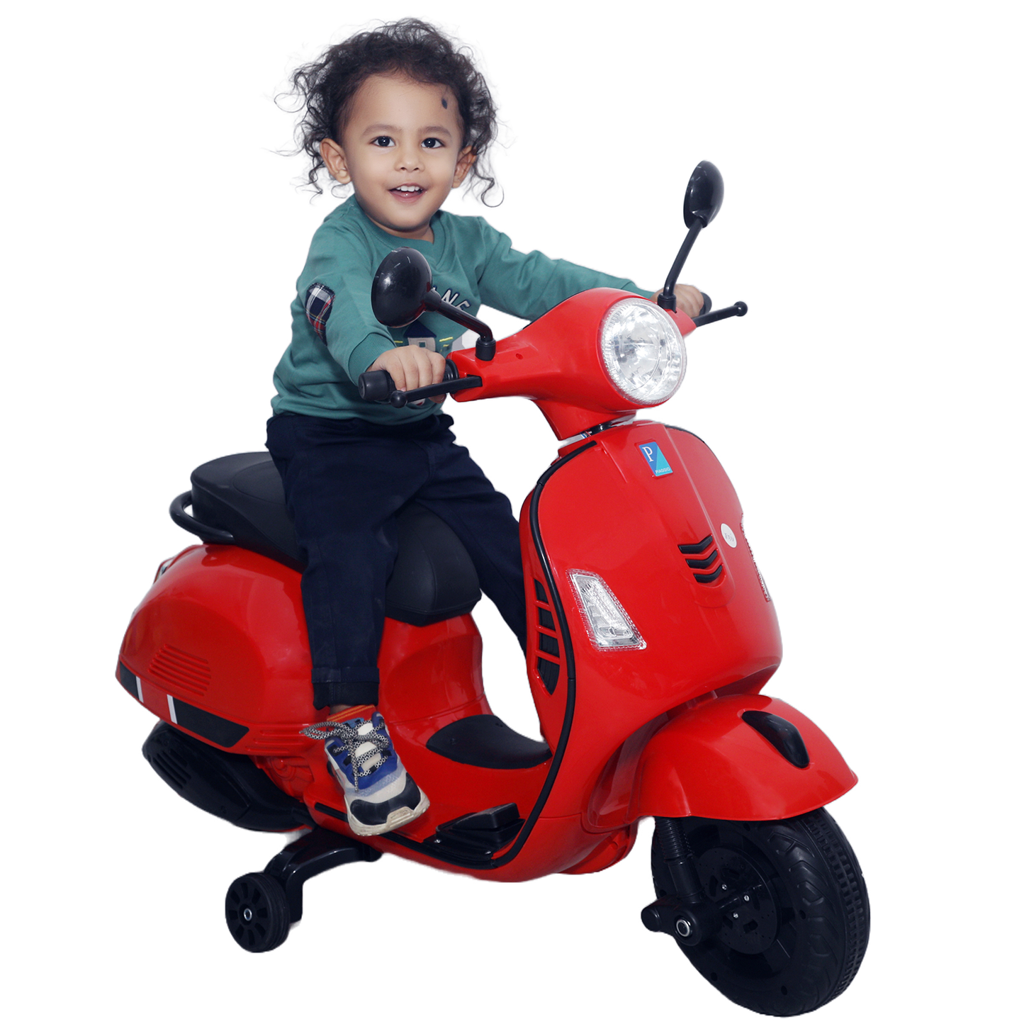 Mini Vespa Red Rechargeable Battery Operated Electric Ride-on Kids Bike